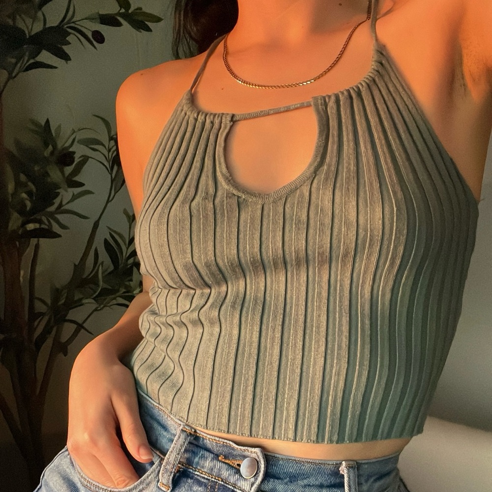 Forever21 Green Crop Top